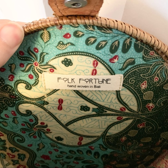 Folk Fortune Natural Ratan Roundie Bag - Picture 8 of 8